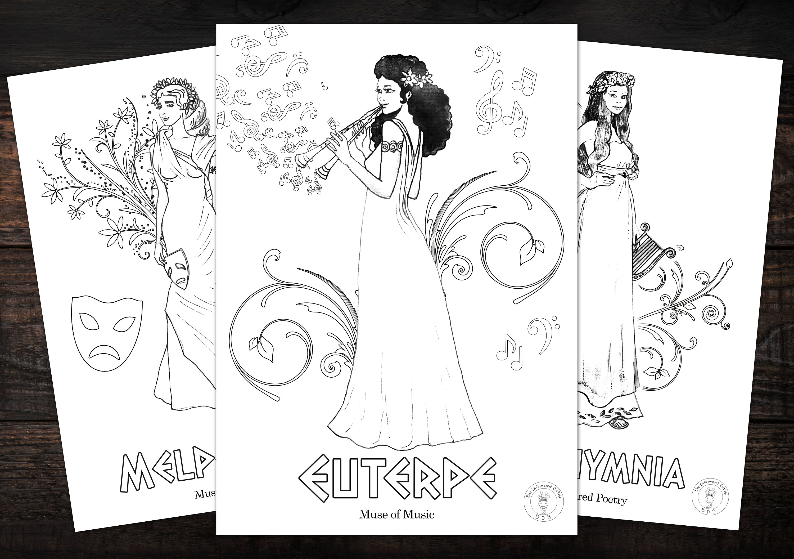 Greek Gods Coloring Book/ 34 Downloadable Pages Full of Greek - Etsy