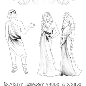 Greek Gods Coloring Book/ 34 Downloadable Pages Full of Greek Gods and ...