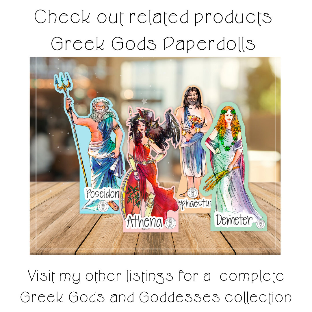 Greek Goddesses Stickers/pack of 8 Paper Stickers With 8 Beautiful