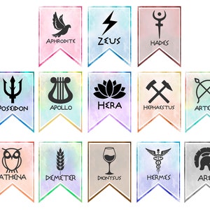 Greek Gods Symbols Party Bundle,Percy Jackson inspired/Perfect bundle for Greek Mythology or Percy Jackson inspired parties!more than 100 p