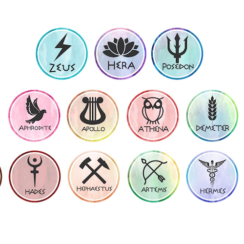Buy Greek Gods Symbols Vinyl Stickers/percy Jackson Inspired Online in  India - Etsy