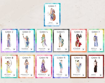 Greek Gods Posters: Olympian Gods and Goddesses, Percy Jackson Party (Digital Download)
