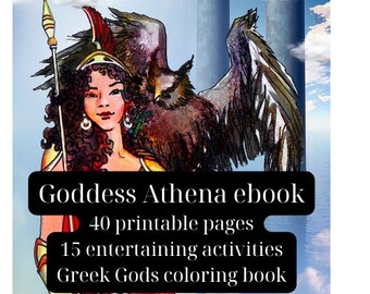 女神アテナの電子書籍：子供向けギリシャ神話、アクティビティ（40ページ）