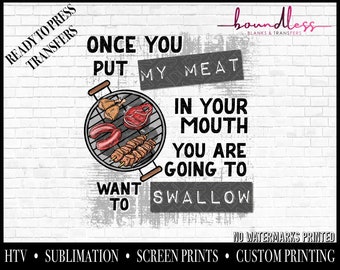 BBQ/'s well with others HTV transfer or sublimation transfer BBQ/'s well with others Iron on decal