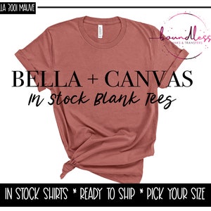 bella canvas blank tees