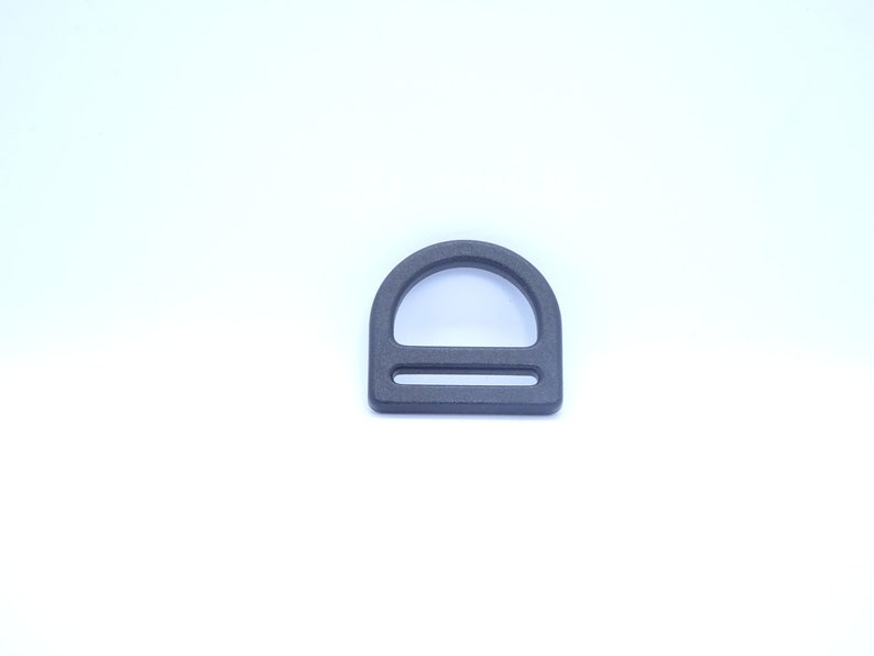 25mm 1 Common Slotted D-Ring Black Double D-Ring Buckle
