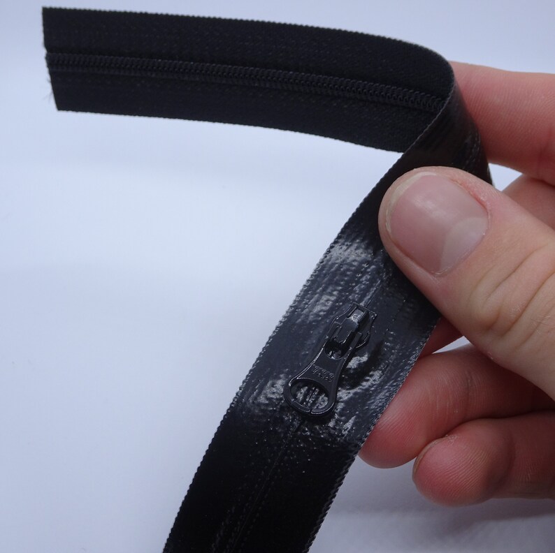 YKK 3 Aquaguard WaterResistant Zipper Shiny Black Zipper Etsy
