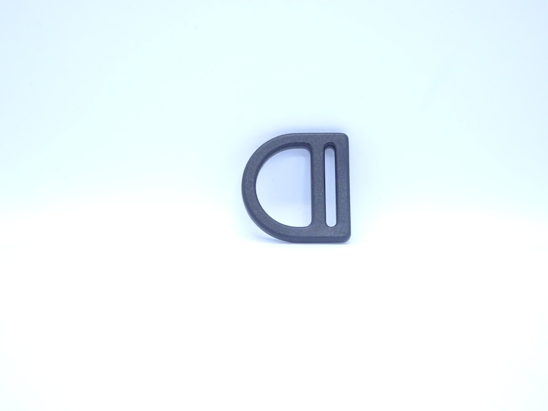 25mm 1 Common Slotted D-Ring Black Double D-Ring Buckle