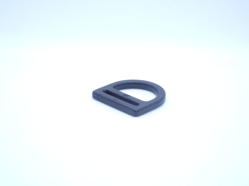 25mm 1 Common Slotted D-Ring Black Double D-Ring Buckle