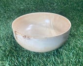 Hand-Turned Spalted Beech Wood Bowl 14.5cm UK Hand Carved Ornamental Trinket Fruit Bowl