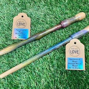 Spectrum Magic Beech Wand - 11.5 Inch Hand Turned - Pick Your Variation - UK Wizardry"