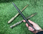 Ebonized Wood Magic Wand Hand-Turned UK Wizard Wands. Pyrography Tip. Options Oak Beech Ash
