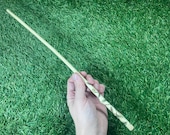 Magic Wand 15 1/2 Inch Willow, Pyrography Leaves Design, Wizardry Pagan Handcrafted UK Gift