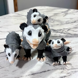 Opossum 3D Print Natural Fidget Articulating Toy