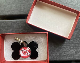 Etiqueta para mascota de los Kansas City Chiefs