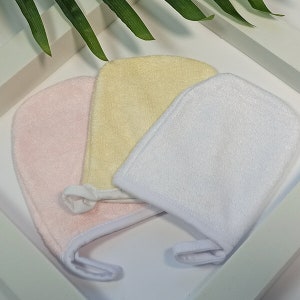 Make up remover bamboo glove, Ultra-soft water-based make-up remover glove Washable Reusable Zero waste, Bamboo makeup remover gloves