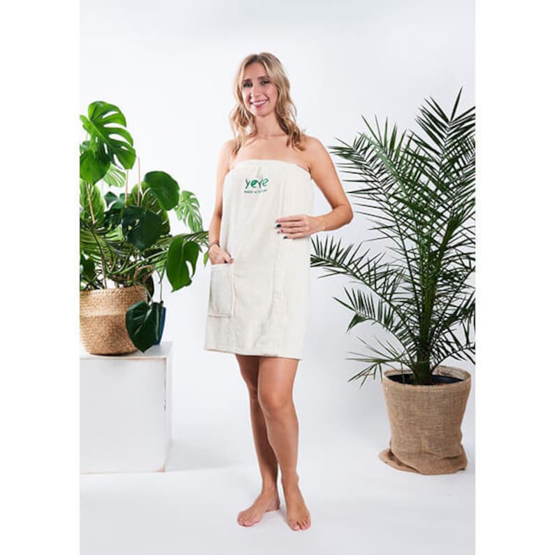 Wellness Robe PAREO Ecru, Wellness Clothes, Wellness Sauna Accessories, Pareo Natural ...