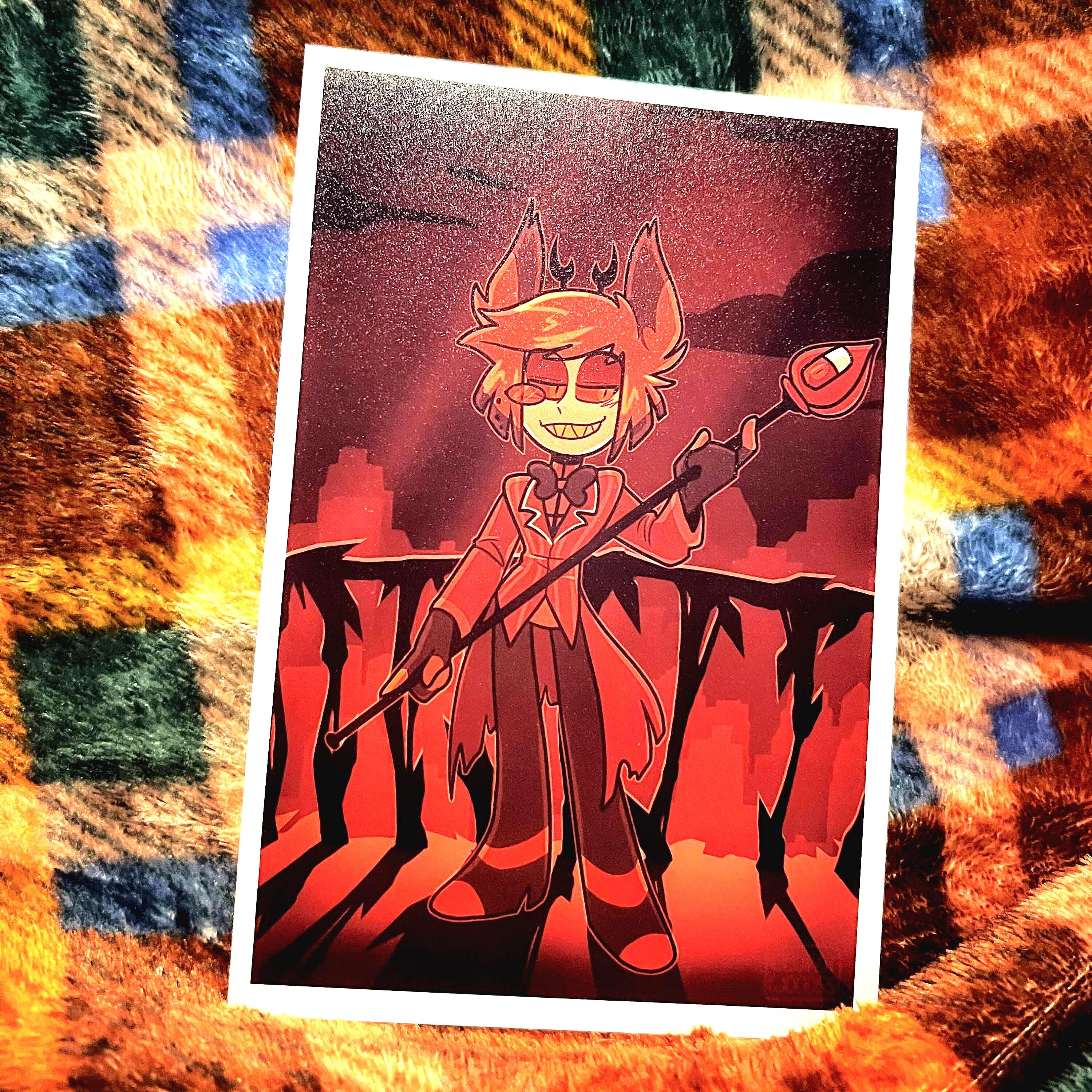Alastor | Small Print + Sticker Option | Waterproof | Hazbin Hotel | - Etsy