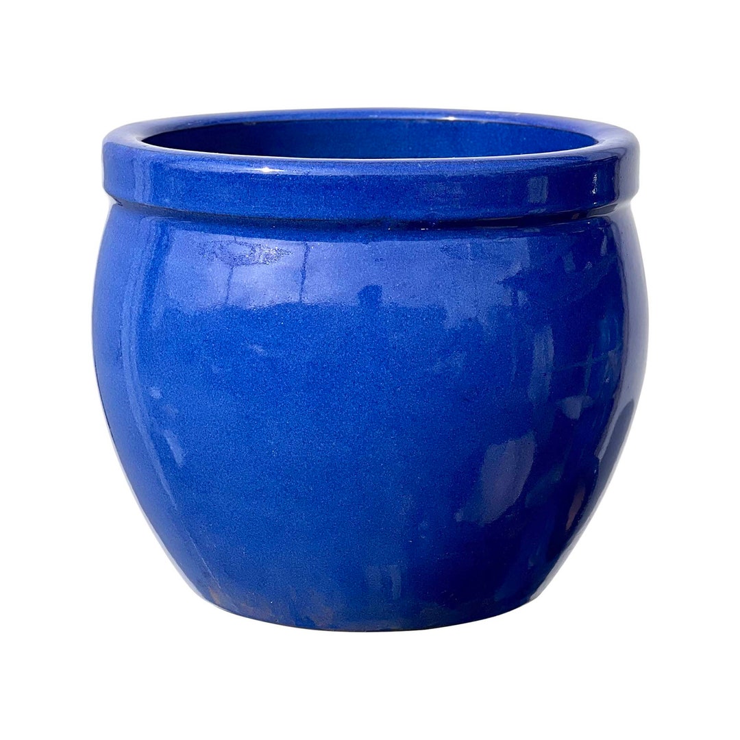 Modern Ceramic Planter With Rim High Gloss Pot Planter Etsy