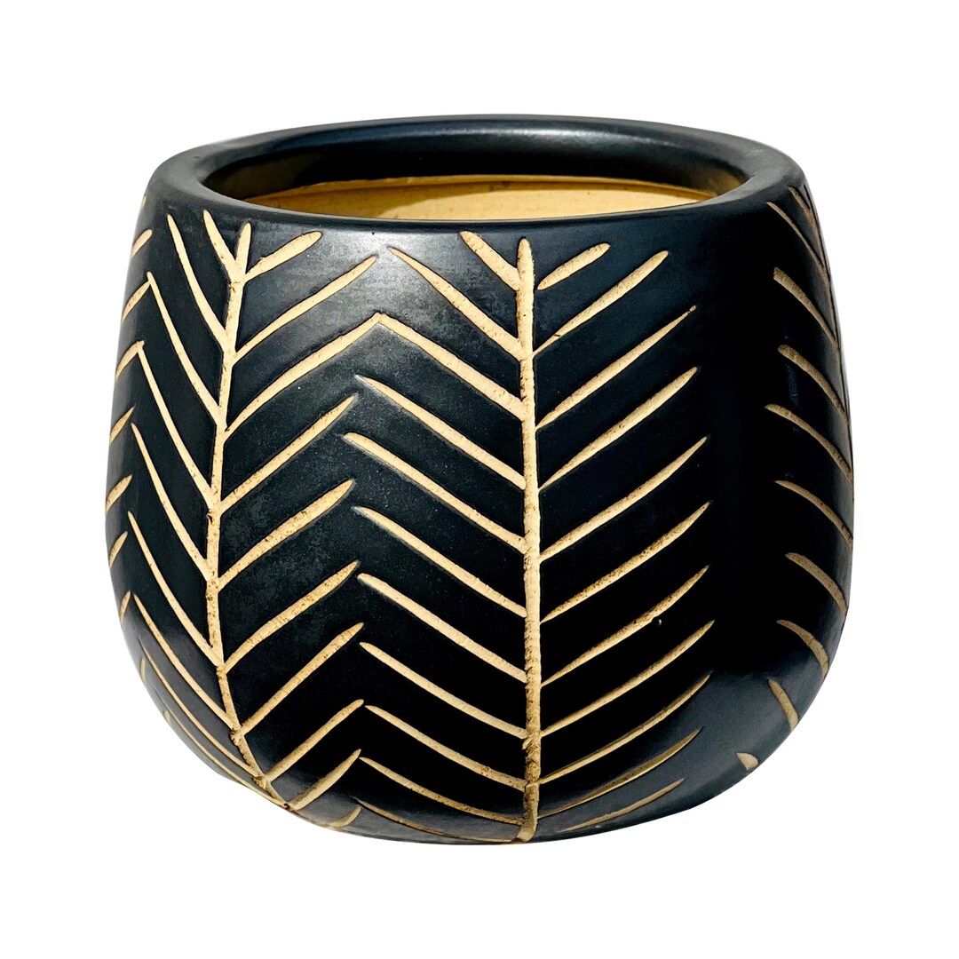 Ceramic Pot Planter Round Design Indoor Outdoor Planter Ceramic Pots