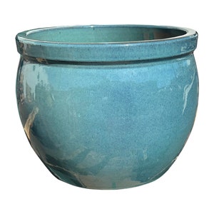 Modern Ceramic Planter with Rim High Gloss Pot Planter - Indoor & Outdoor Ceramic  Pots for Plants Flower Pot Gift Idea