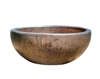 Ceramic Shallow Low Bowl Planter for Bonsai Succulents Outdoor Heavy High Fire Glaze