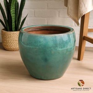Contemporary Large Ceramic Planter - Indoor & Outdoor Pots | Speckled Glaze | Perfect Plant Gift Idea |DECORA MASON Collection |