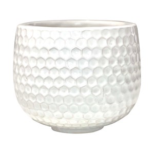 Modern Ceramic Pot Planter Honeycomb - White Ceramic Pot - Indoor Outdoor Ceramic Pots for Plants