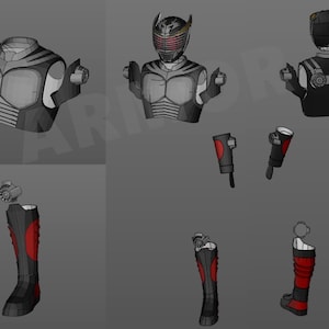 Kamen Rider Ryuki - Schaumstoffschablone