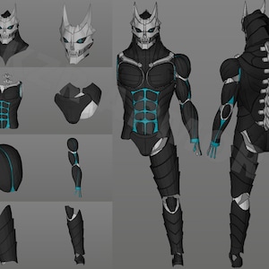 DIY Kaiju 8 Armor Cosplay EVAFOAM or SPONGE Template