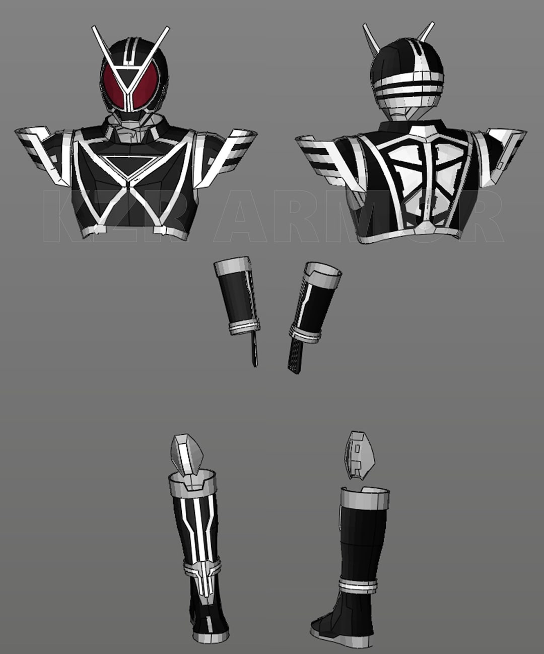 【未完成品】仮面ライダーギルティーフォックス　コスプレ　EVA素材　ハンドメイド 未完成品】仮面ライダーギルティーフォックス コスプレ EVA素材