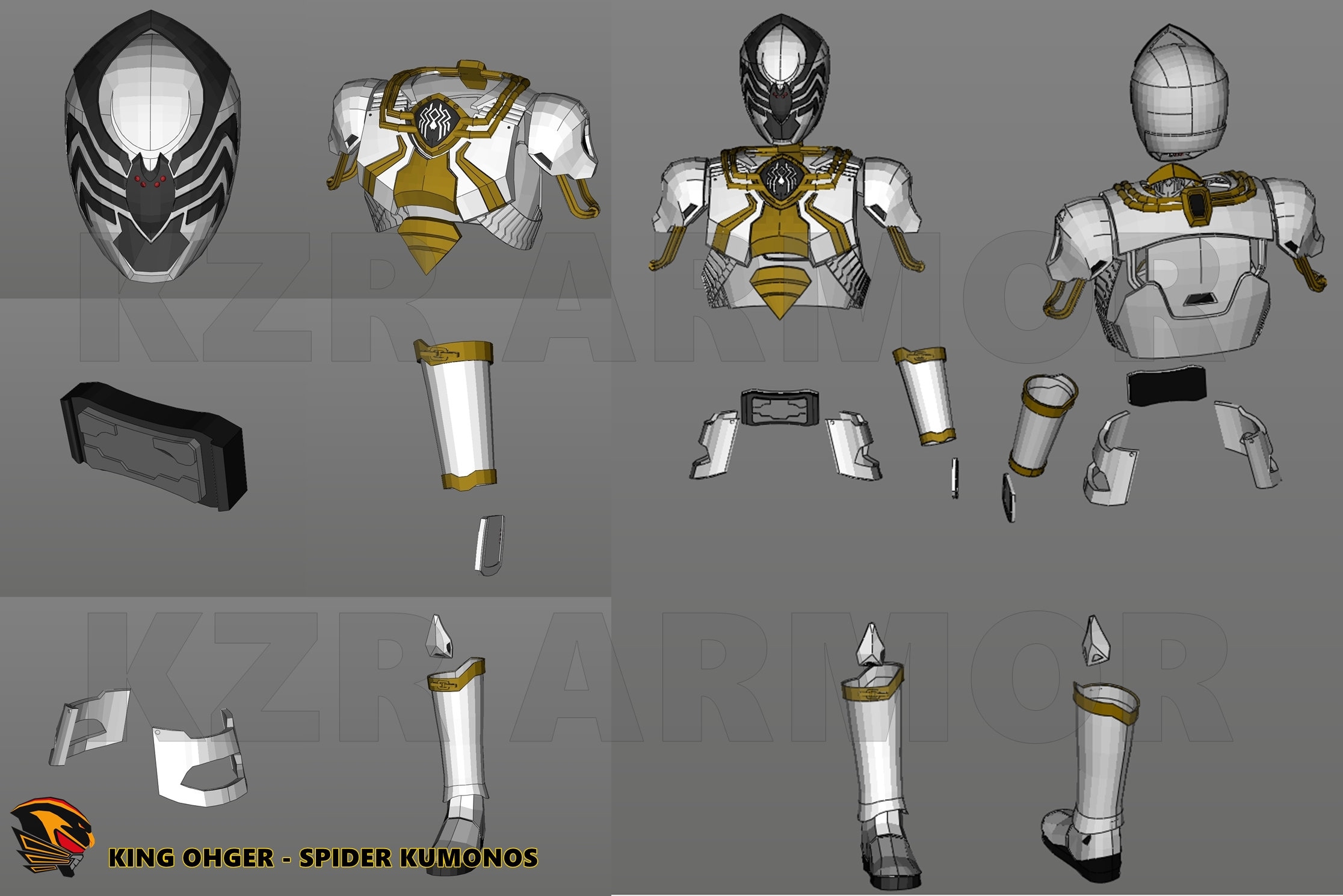 Spider Kumonos King Ohger Cosplay EVAFOAM Template - Etsy
