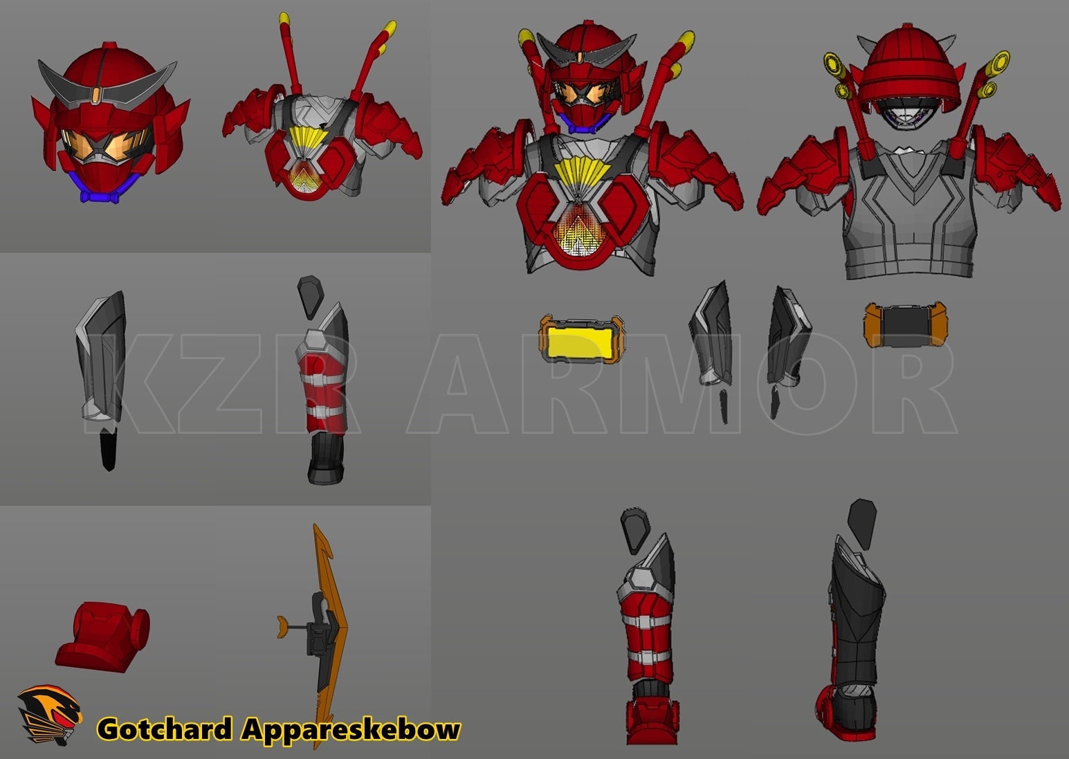 Kamen Rider Gotchard Appareskebow Cosplay Evafoam Pattern - Etsy