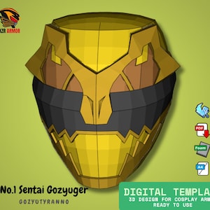 DIY Digital Template No 1 Sentai Gozyuger - GozyuTyranno EVAFOAM Cosplay