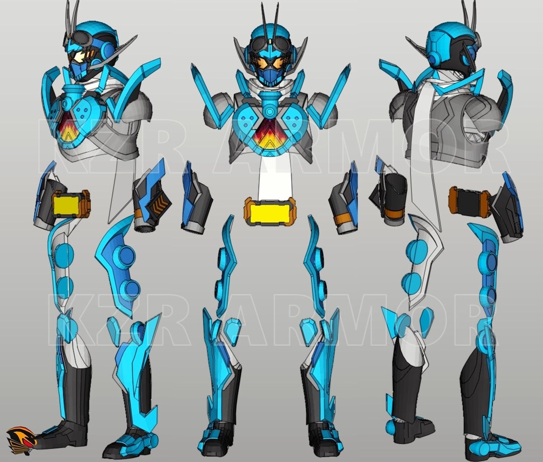 仮面ライダーガッチャードコスプレパーツ 仮面ライダーゴッチャード コスプレ用フォーム型紙 - Etsy 日本