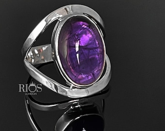 Dark purple stone rings clearance