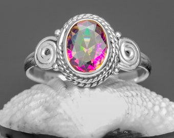Anello in argento sterling con topazio mistico - Gioielli Anello in argento sterling con topazio mistico - Gioielli