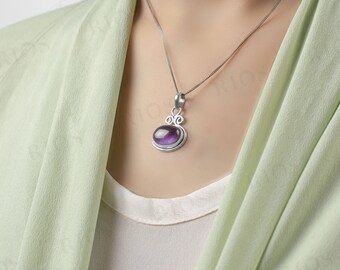 Collana Boho In Argento 925 Fatto A Mano Con Ametista, Onice E Lapislazzuli – Gioiello Etnico Donna - 2