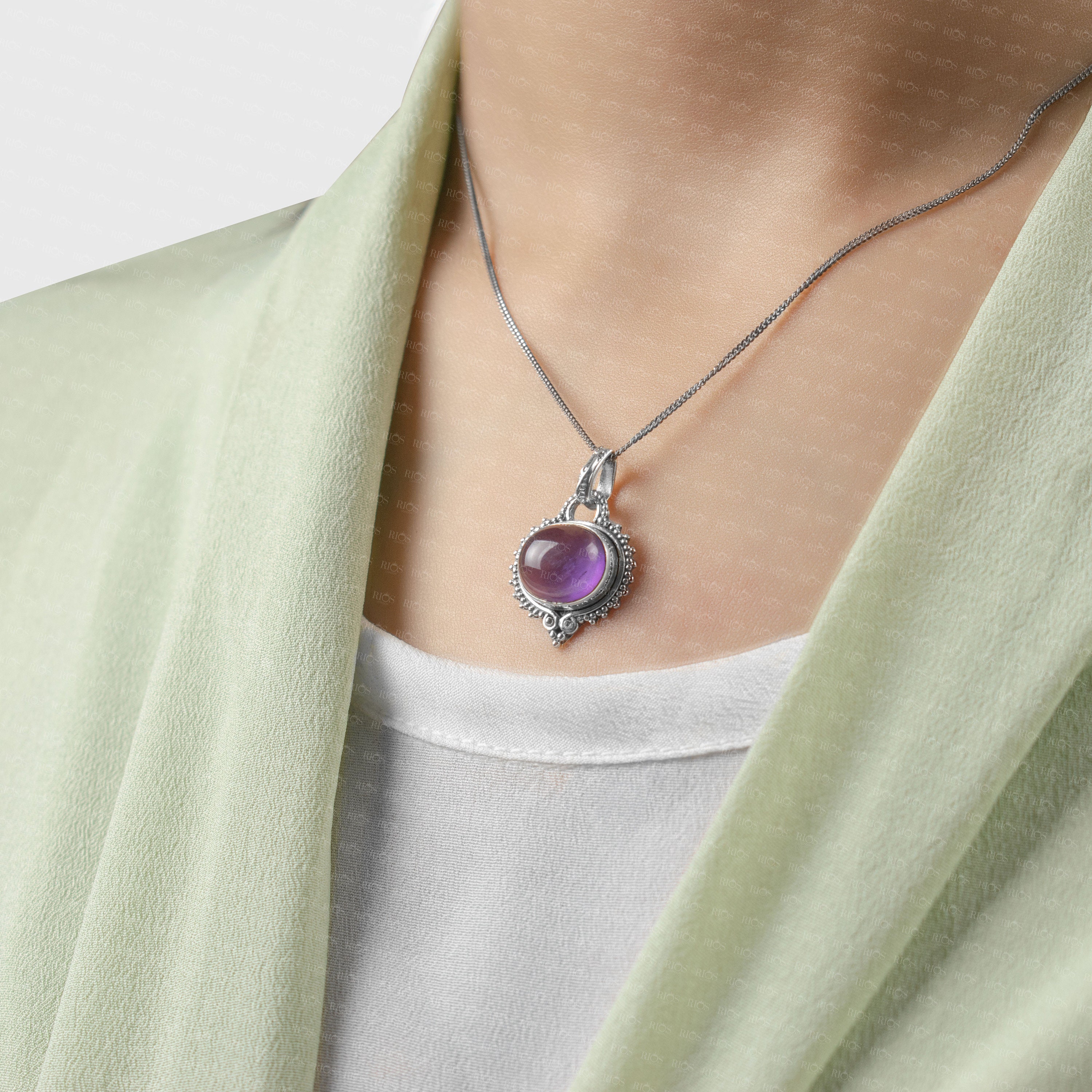 Gorgeous 925 Sterling Silver Natural Amethyst Gemstone