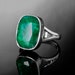 Beautiful 925 Sterling Silver Emerald Facet Cut Green Gemstone Ring Gift Boxed - Statement ring - Emerald jewellery / gemstone jewelry