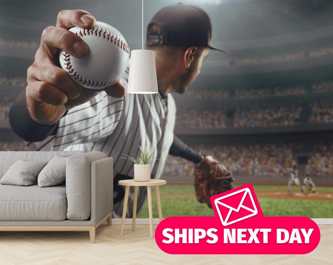 Baseball Stadium Mural, Peel and Stick Sports Wallpaper - Etsy