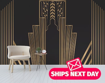 Art deco / The great Gatsby Wall Mural, Peel and Stick Removable Vinyl Wallpaper