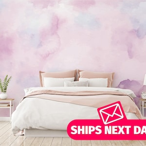 Rosa / Pastell Wandbild, Schälen und Aufkleben Entfernbares Vinyl oder Stoff, nicht geklebte Tapete