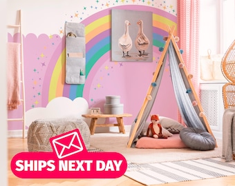 Funkelndes Regenbogen Wandbild – Sternenhimmel als Abziehbild & zum Aufkleben