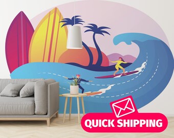Surfing Wallpaper Etsy