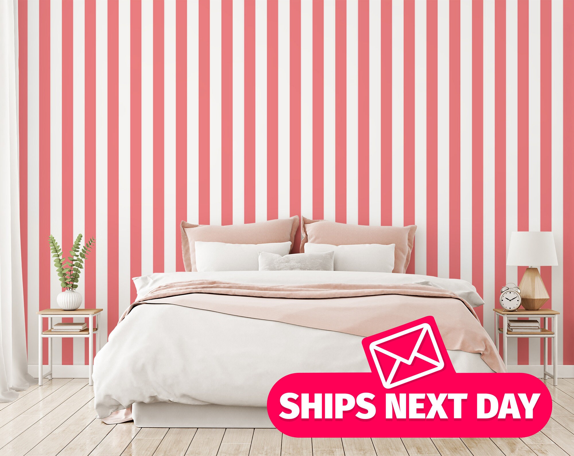 Premium AI Image  A striped wallpaper with a pink blue and white striped  background