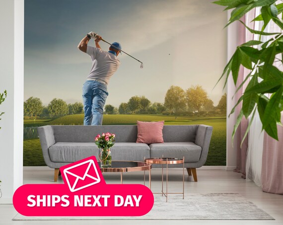 Golf Wallpaper Mural Sports Wall Mural Peel and Stick | Etsy