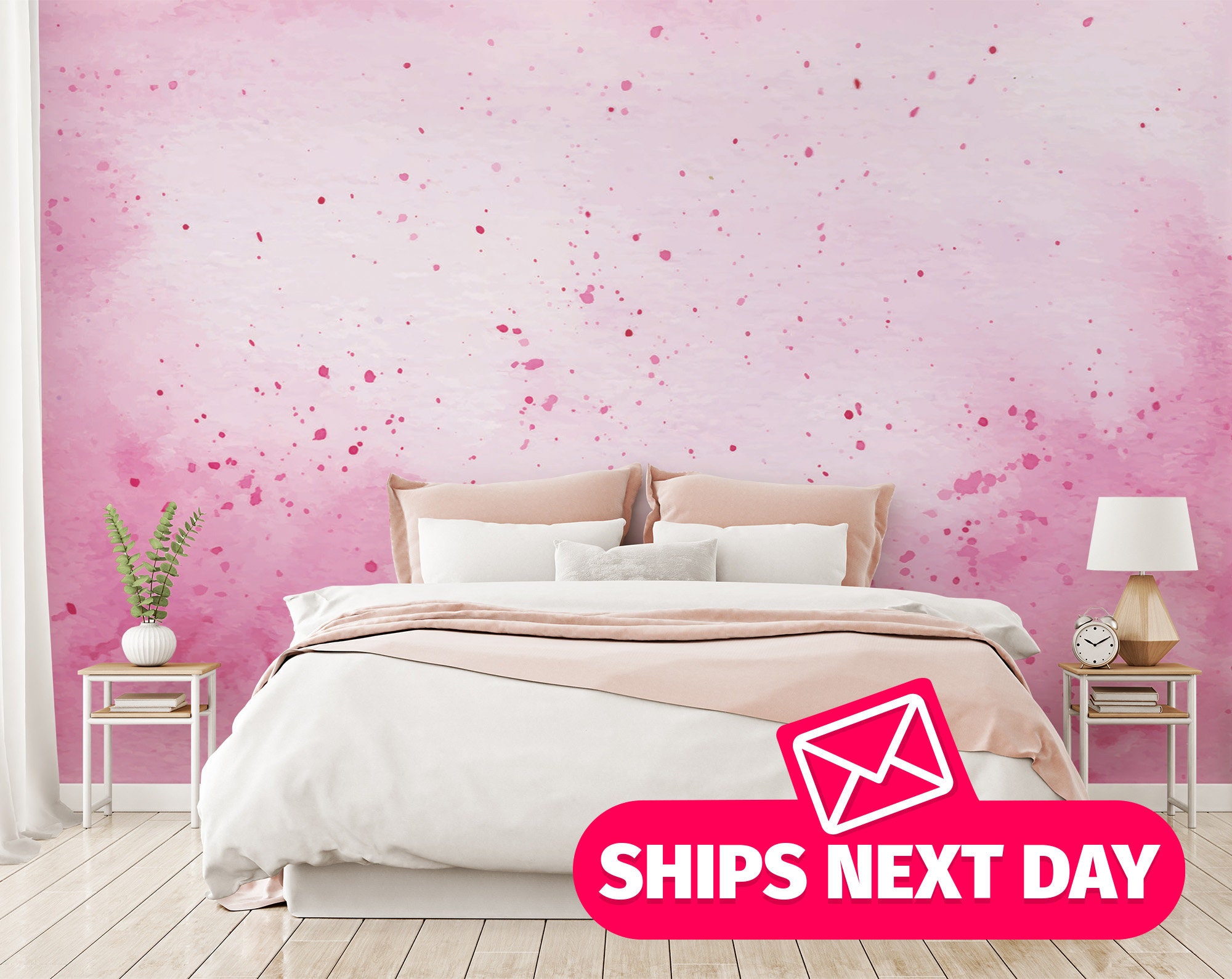 Soft Pink Animal Print Peel and Stick Wallpaper