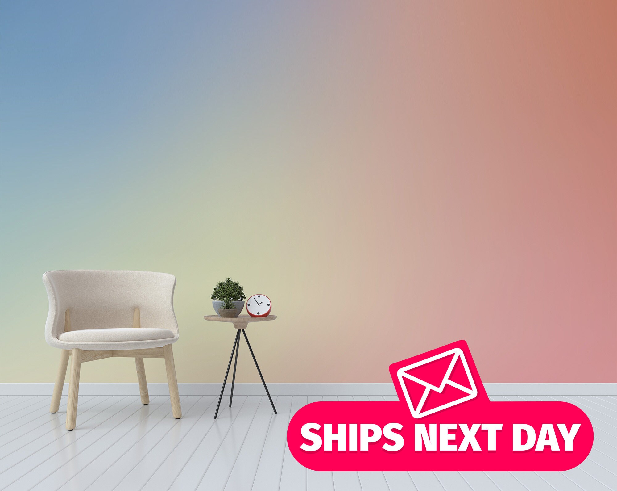 Ombre / Pastel Wall Mural Peel and Stick Removable Vinyl Etsy