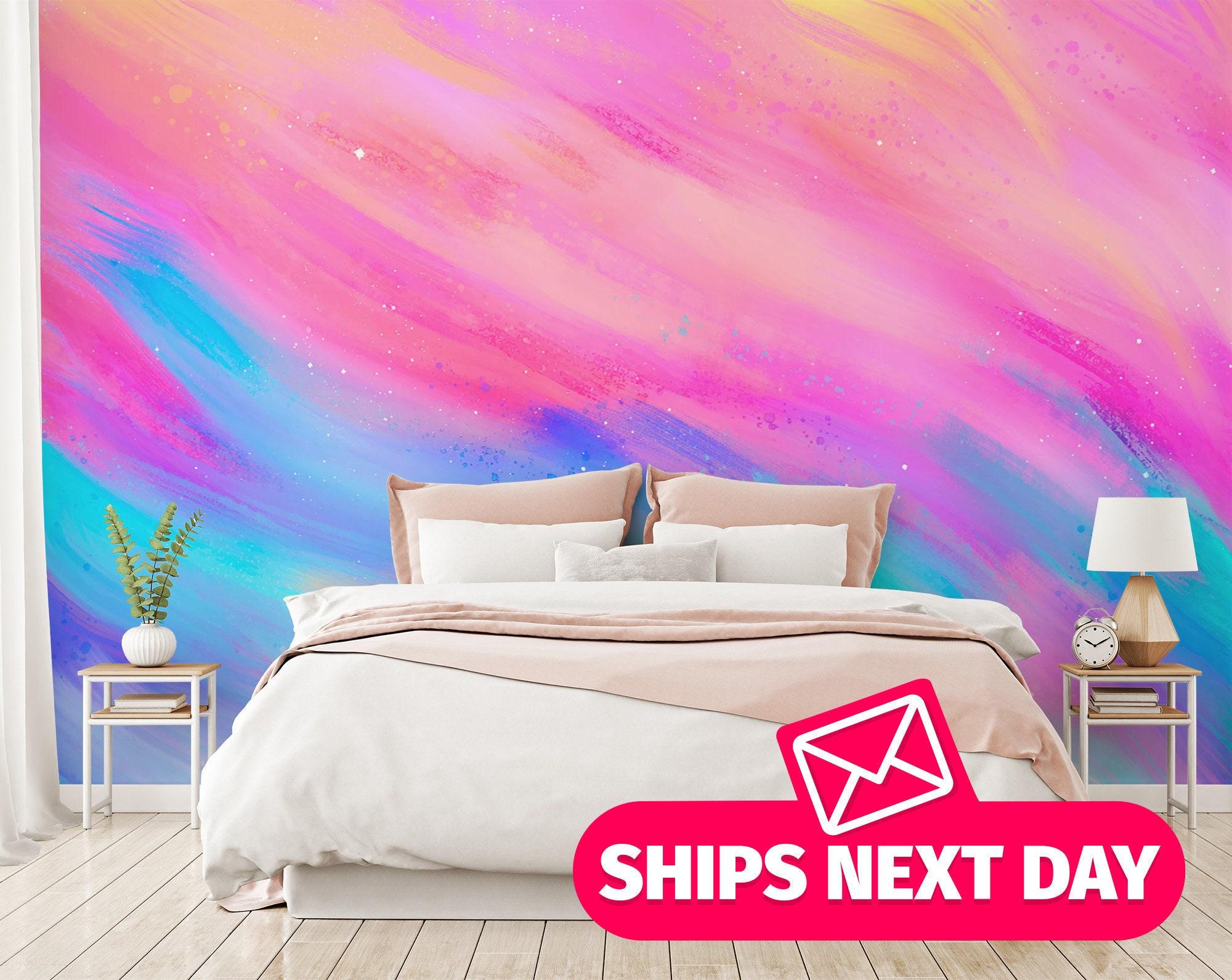 Colorful / Gradient Mural, Peel and Stick Removable Vinyl or Fabric ...